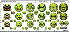 Green Faces of Evil – 1:24 Scale Waterslide Decals