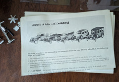 Hubley Model Car Kit Instructions Lot Duesenberg Packard Model A + Parts