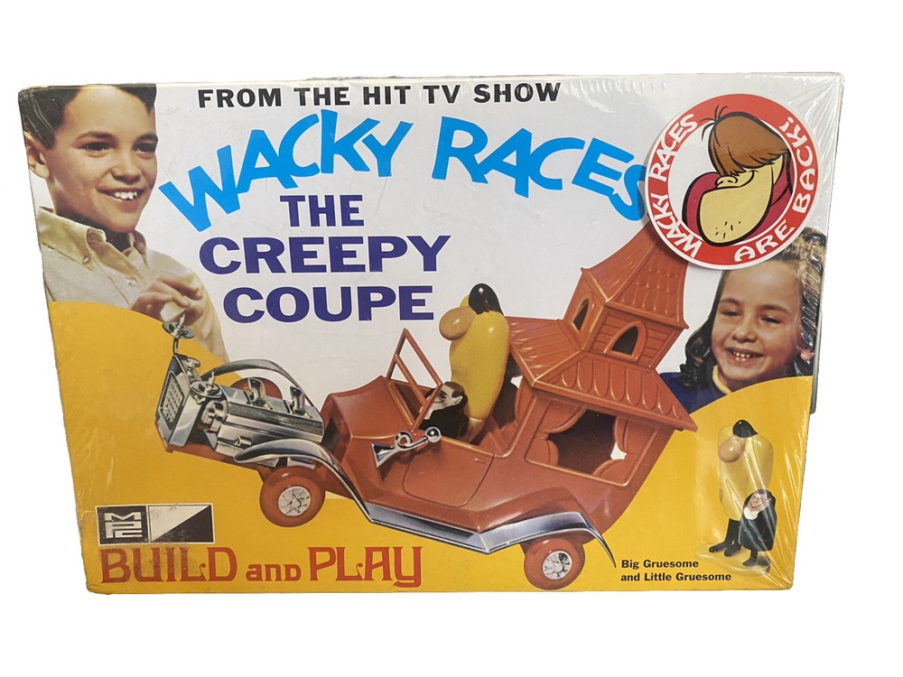Car Model Kit Wacky Races The Creepy Coupe Press Lock Plastic MPC Hanna Barbera