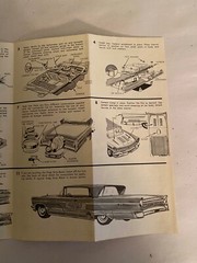 Vintage Annual AMT 1960 Lincoln Continental Ht Model Kit Instructions Sheet Only