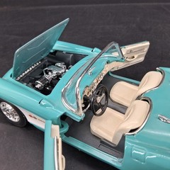 Chevy 1957 Teal Corvette Chevrolet Built Model Classic Made in Italy – No Box