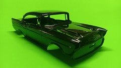 57 1957 Chevy Bel Air 1/25 Hard Body Glass Chrome Bumpers Grille Slot Car?