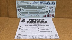 PETERBILT WRECKER DECALS & INSTRUCTIONS 1/25 Scale AMT NEW Model Kit Parts
