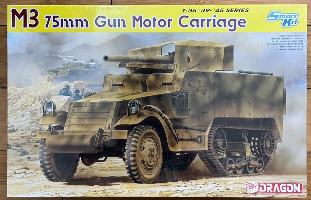 Dragon 1:35 ’39-’45 Series M3 75mm Gun Motor Carriage SEALED WWII U.S. Army