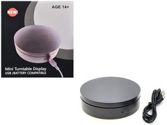 Other E12-BK 1/64 Mini Turntable Rotating Display Stand 4.75″ with