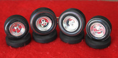 NEW TIRES 2 (G/Y WIDE “RED RING ” DRAG RACING SLICKS & 2 FRONT & 4 WHEES L1/25
