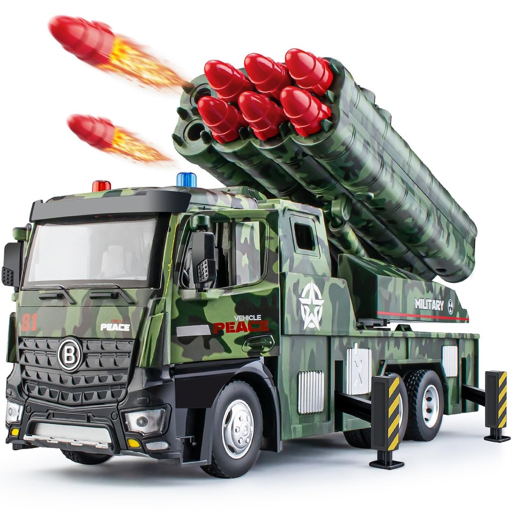 HAPYAD Army Toys for Boys Age 4-7, Military Vehicle 11.5 x 3 x 6 inches