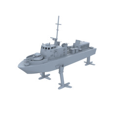 SSC1200761 1/1200 USS Flagstaff Class Patrol Gunboat Hydrofoil (PGH-1) WaterLine