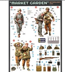MiniArt 35393 1/35 `Market Garden` Netherlands 1944. Resin Heads Model Kit
