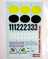Decalpool 1/12 Honda CR450R Bike + Motocross Rider 1981 Decal Sheet DP290