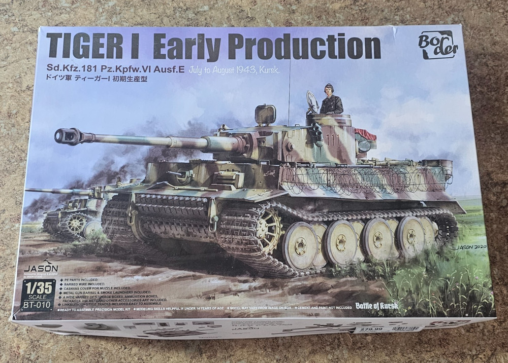 Border BT-010 1/35 TIGER I EARLY PRODUCTION SD.KFZ.181 Model Kit Tank New