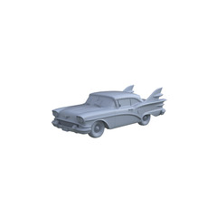 1/450 LYTA004 3D Printed 1950s Finned Car Model Kit – Unpainted DIY Multi Scale