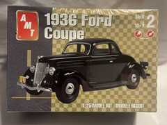 AMT 1936 Ford Coupe 1/25 Plastic Car Model Kit Free Shipping 31860