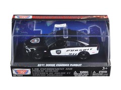 Motormax 79463 1/43 2011 Dodge Charger Pursuit Police Car In Display