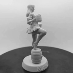 1/24 Resin Figure Model Kit Sexy Bartender Girl Unassembled, Unpainted Model Kit