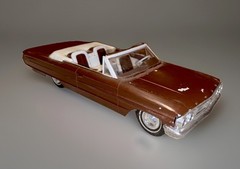 AMT 1:25 Scale Original 1964 Ford Galaxie 500XL Built Plastic Model Car W/Lights