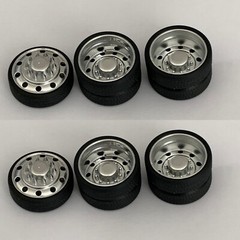 1:25 Semi Truck “26 Alcoa Dually Wheels In Low Profile Tires(2 Fronts 4 Rears)