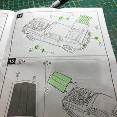 69 Boss 302 Mustang Chassis & Interior PTS W Instructions 1:25 LBR Model Parts