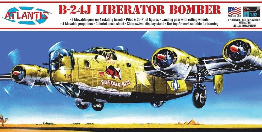 Atlantis B-24J Liberator 1:92 NIB Free Shipping
