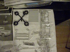 AMT 1953 Ford 1/25 scale parts from kit.includes stock engine and more