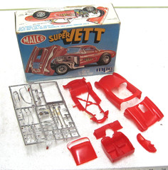 VINTAGE 1974 MPG 1/25 MALCO SUPER VETTE CORVETTE MODEL KIT TOY PARTS IN BOX