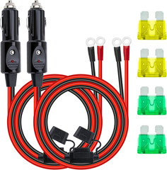 2PCS 12 AWG Heavy Duty Cigarette Lighter Plug, 3.3 FT Cigarette Lighter Male Plu