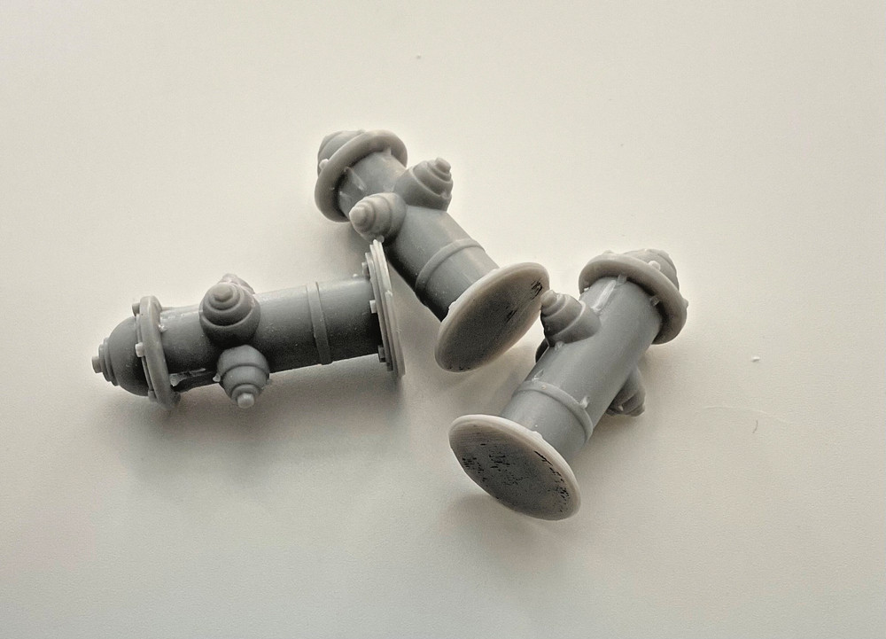 1/25 Scale Fire Hydrant 3 Pack High Detail Resin Diorama Accessory Model Parts