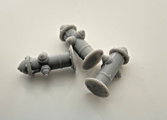 1/25 Scale Fire Hydrant 3 Pack High Detail Resin Diorama Accessory Model Parts