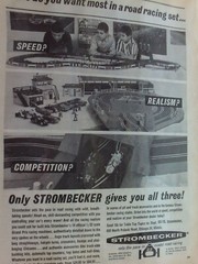 1963 STROMBECKER ROAD RACING SET PRINTED Ad LAMINATED