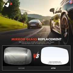 A-Premium Right Passenger Side Heated Mirror Glass with Backing Plate