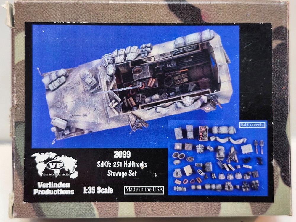 Verlinden Productions 1/35 Stowage Set 2099 WW2 German Army Sd.Kfz 251 Halftrack