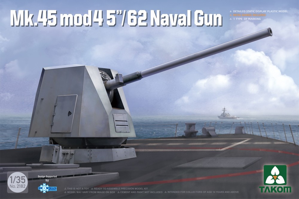 TAKOM 2182 1/35 Mk45 mod4 5”/62 127mm Naval Gun Model Kit