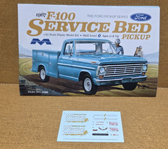1967 Ford F-100 Pickup DECALS & INSTRUCTIONS 1:25 Moebius NEW Model Kit PARTS