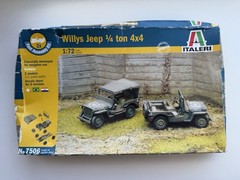 Italeri 7506 1/72 Scale Military Model Kit WWII 1/4Ton 4×4 Truck Willys Jeep