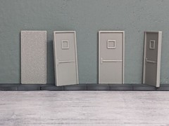 1/64 Scale Workshop/Commercial Door – For car garage/workshop diorama (set of 6)