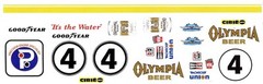 #4 HERCHEL McGRIFF OLYMPIA BEER 1/25th – 1/24th Scale Waterslide Decals