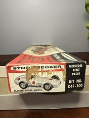 VTG Early Run Strombecker Slot Car Mercedes-Benz Model Kit Box & Parts Only