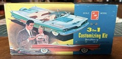 HTF OG VTG AMT 1959 FORD GALAXIE CONVERTIBLE #139 1-CK Car Kit Started + XTRAS