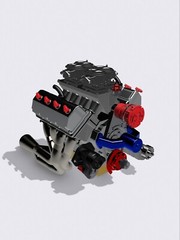 1/24 1/25 3D Resin Pro Stock Hemi Engine /W Transmisison Scale Model Kit parts