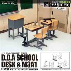 TomyTec 1/12 DESK Little Armory LD013 Defense School Desk Plastic Model Kit