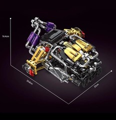 Eikee V12 Engine Model Kit, Build Your Own Set – 1602pcs – Model Y15004