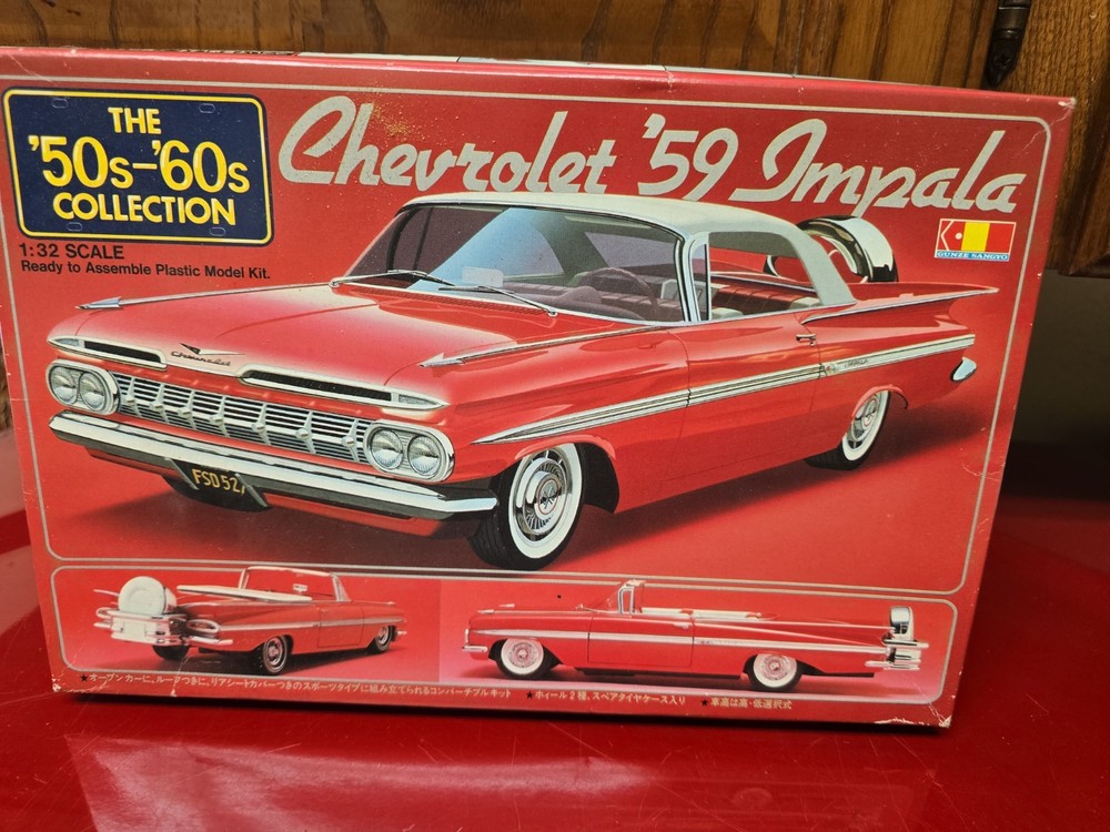 Selling As Parts Gunze Sangyo 1/32 Chevrolet 1959 Impala Model Kit Japan NOS