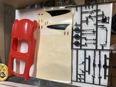 Mpc 1979 large 1/16 scale 1957 Corvette boxed Red And Black Parts Only Model Kit