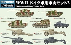 PIT-ROAD 1/700 MI SERIES WW2 German Military Vehicle Set 3 MODEL KIT MI11 F/S
