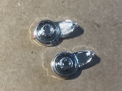 1/24 scale model kit Metal Plastic 56 T Bird Chrome Taillights No Box