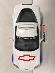 New 2007 Corvette C6 Z06 Daytona 500 Pace Car Promo Model Arctic White MODELMAX