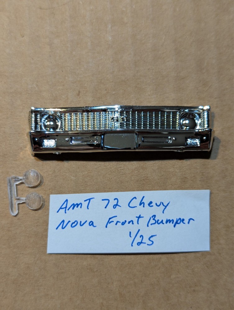 AMT 72 CHEVY NOVA FRONT BUMPER NEW! 1/25