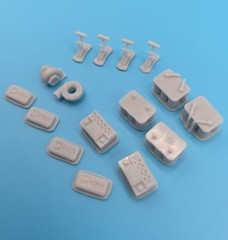 3D Printed 1/25th Scale 16 Piece Automotive Detail Parts Kit Turbo, 3A