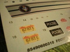 1967 Dodge Coronet RT 426 1/25 Foose Waterslide Decal Sheet Model Race Car Part