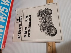 Ertl 1/9 BMW R-75 motorcycle with Sidecar WP235 NOS